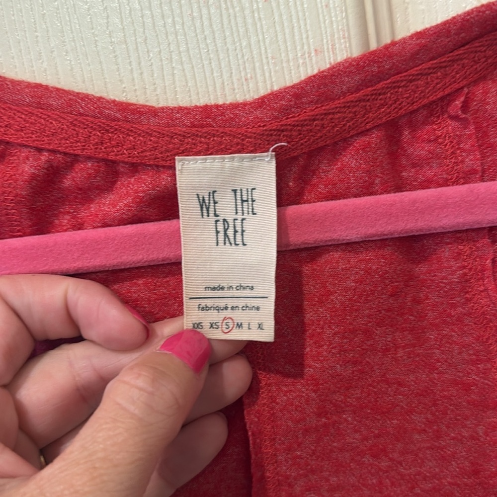 We the Free heather red swing top, small - Picture 4 of 9